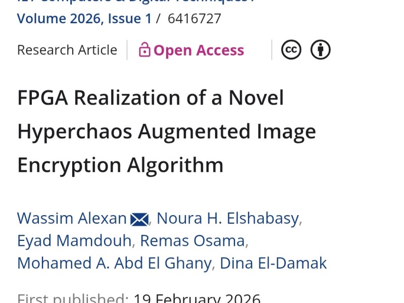 FPGA Implementation of an Innovative Hyperchaos-Enhanced Image Encryption Algorithm: Blender&nbsp;Analogy