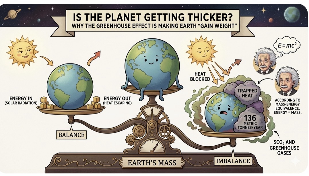 Is the Planet Getting Thicker? Why the Greenhouse Effect is Making Earth “Gain Weight”