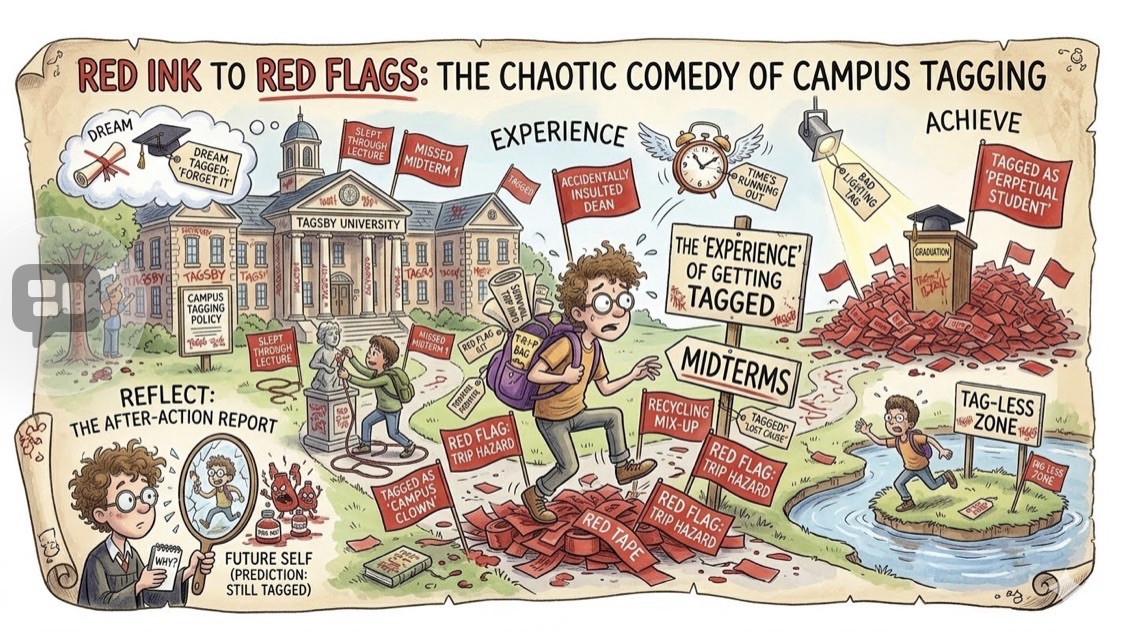 From Red Ink to Red Flags: The Chaotic Comedy of Campus Tagging