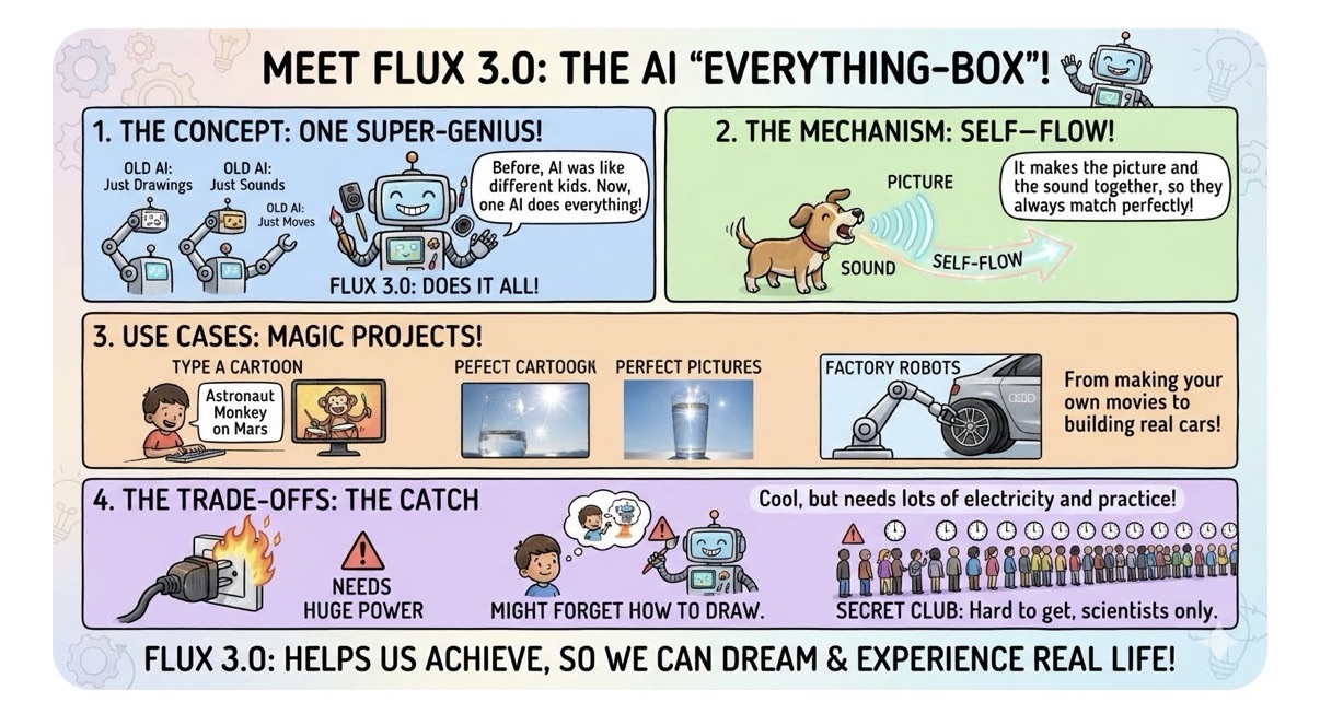 The AI “Everything-Box”: Understanding FLUX 3.0 with the DEAR Rules